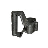 Bontrager Universal Repair Stand Adapter in grey for bike repair stands, compatible with various bike frame types.
