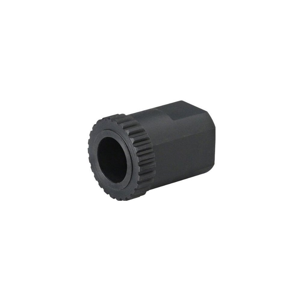 DT Swiss Ring Nut Tool for Ratchet Drive Rear Hubs, workshop accessory, shows tool with handle and ring nut for bike maintenance.