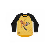 Kids Ride Shotgun unicorn windproof jersey for kids aged 2-6, pink and black, featuring a playful unicorn design.