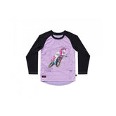 Kids Ride Shotgun Dino Windproof Jersey for kids aged 2-6, blue and black unisex clothing with a fun dinosaur design.