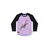 Kids Ride Shotgun Dino Windproof Jersey for kids aged 2-6, blue and black unisex clothing with a fun dinosaur design.