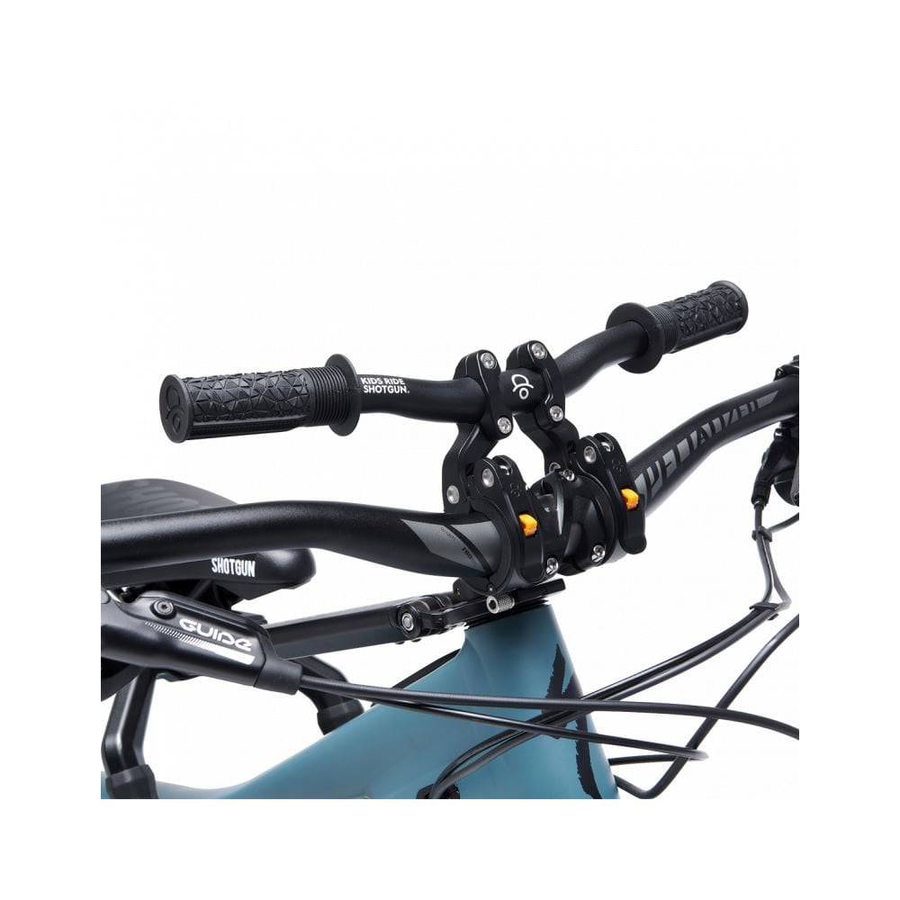 Kids Ride Shotgun Pro child bike seat handlebars in black, 355mm, with quick release for secure attachment and easy removal.