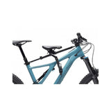 Kids Ride Shotgun Pro child bike seat in black, front mount bike accessory designed for kids to ride safely.