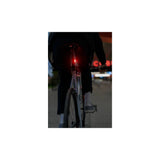 Knog Frog V3 rechargeable bike light set in denim blue with front and rear lights for safe cycling.