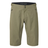 Rab Cinder Crank women's cycling shorts with venting zips, reinforced seat, and pockets, designed for comfort and durability.