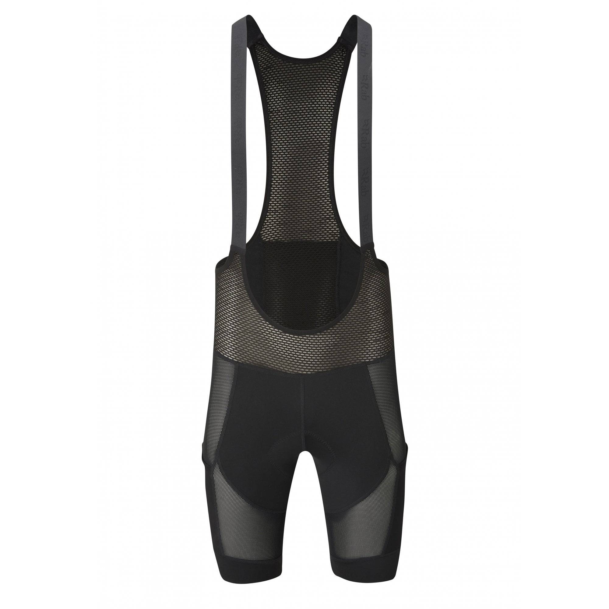 Rab Cinder Liner Women's Bib Shorts with mesh pockets, elastic interface® chamois, and breathable fabric for cycling comfort