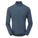 Rab Cinder Ridgeline outdoor cycling jacket, breathable and wind-resistant, shown in a close-up of the lightweight, technical outdoor clothing.