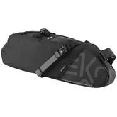 Campagnolo EKAR gravel bike waterproof saddle bag mounted on bike, accessory designed for cycling gear storage.