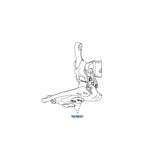 Campagnolo front derailleur rubber insert spare for triple front mechs, bicycle component accessory, durable and easy to install.