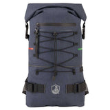 Campagnolo waterproof roll top cycling backpack with adjustable straps and reflective details for commuting accessories.