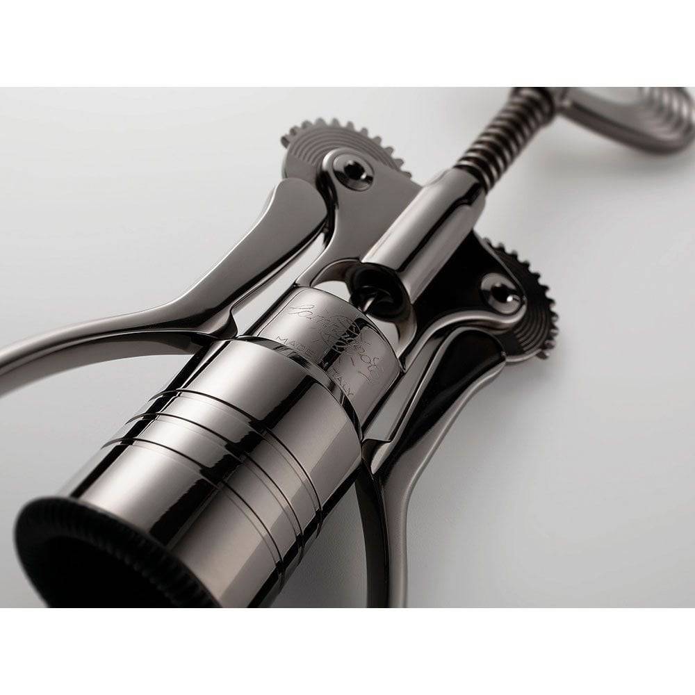 Campagnolo Big Chrome Corkscrew, a telescopic self-aligning wine opener with chrome finish, designed as a stylish wine accessory.