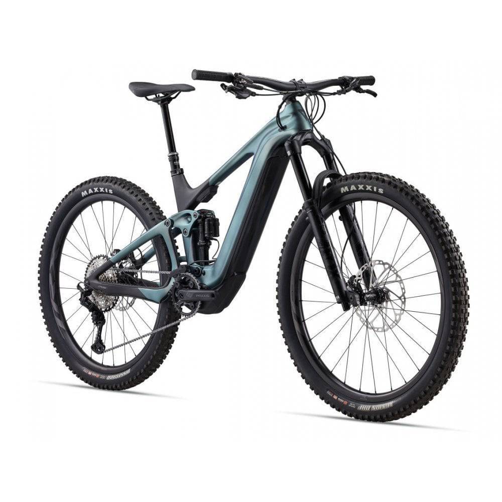 Giant Trance X Advanced E+ 1 electric mountain bike with adjustable geometry and SyncDrive Pro motor, viewed from the side.