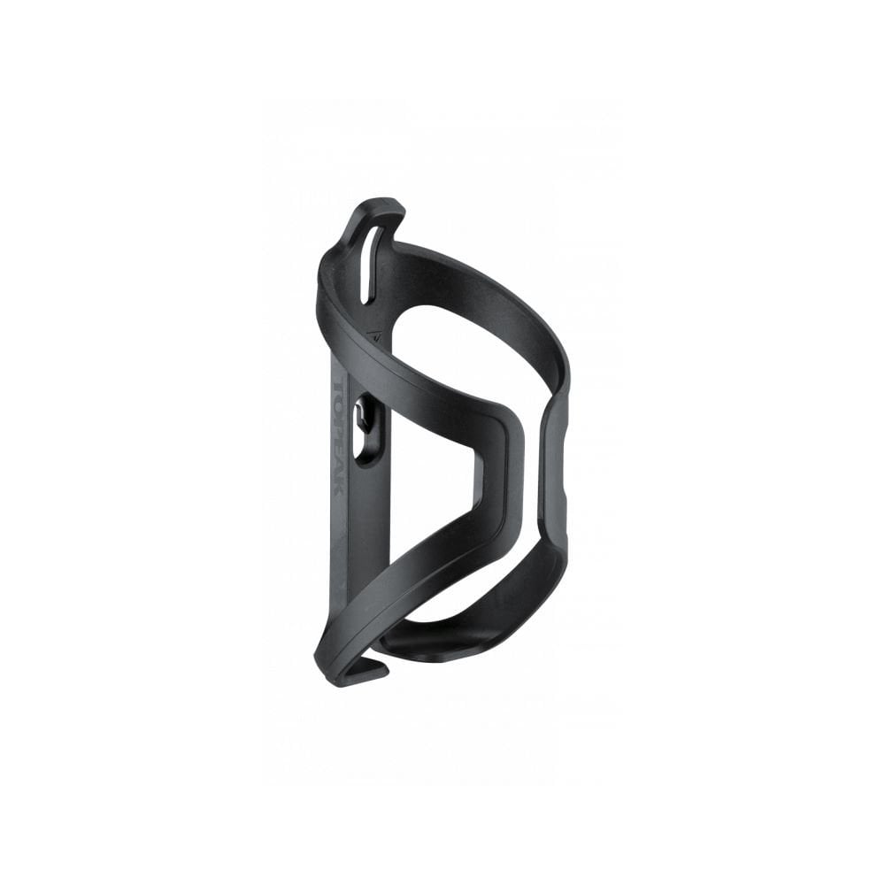Topeak Shuttle Cage Black water bottle cage with durable design and easy mounting system for bike accessories.