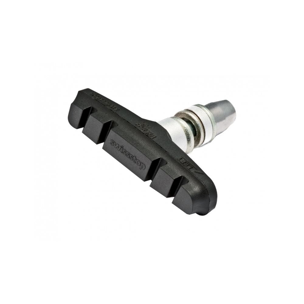 SwissStop Viking Pro original black brake pads for cantilever and V-brakes, showing the durable component design.