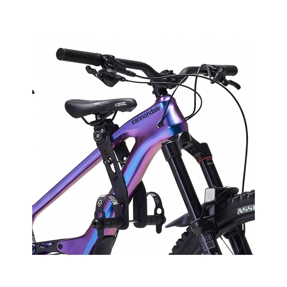 Black Kids Ride Shotgun 2.0 child bike seat frame mount accessory, designed for kids to ride safely on bikes.