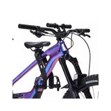 Kids Ride Shotgun 2.0 child bike seat and handlebars combo in black, designed for kids' bike riding safety and comfort.