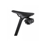 Topeak Free Pack Duo Fixer bike saddle bag with mounting straps and tyre levers, black, accessory for cycling storage and convenience.