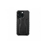 Topeak iPhone 14 Pro Ridecase black protective bike mount case showing smartphone securely attached for cycling use