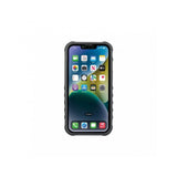 Topeak RideCase Black iPhone 14 case with adjustable bike mount and flipstand, designed for cycling accessories.