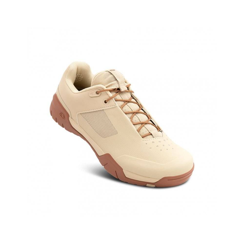 Crank Brothers Mallet E Lace MTB shoes with breathable fabric and SPD cleat compatibility, designed for mountain biking comfort.