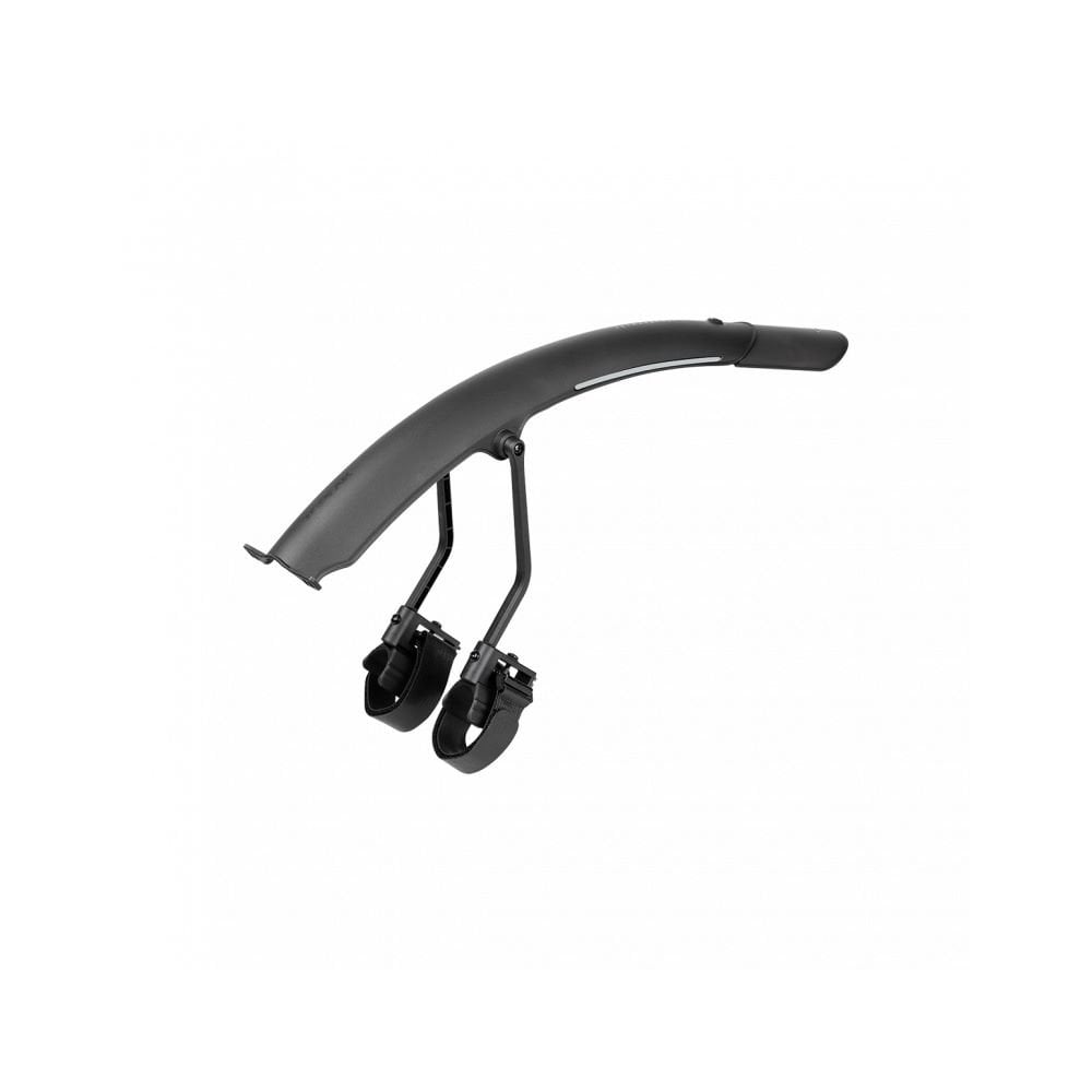 Topeak TetraFender R1 & R2 black road bike fenders for disc brake frames, showing sleek, lightweight plastic design on a bike.