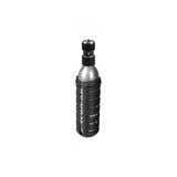 Topeak AirBooster Nano CO2 inflator with 25g cartridge for Presta and Schrader valves, black accessory for bike inflation.