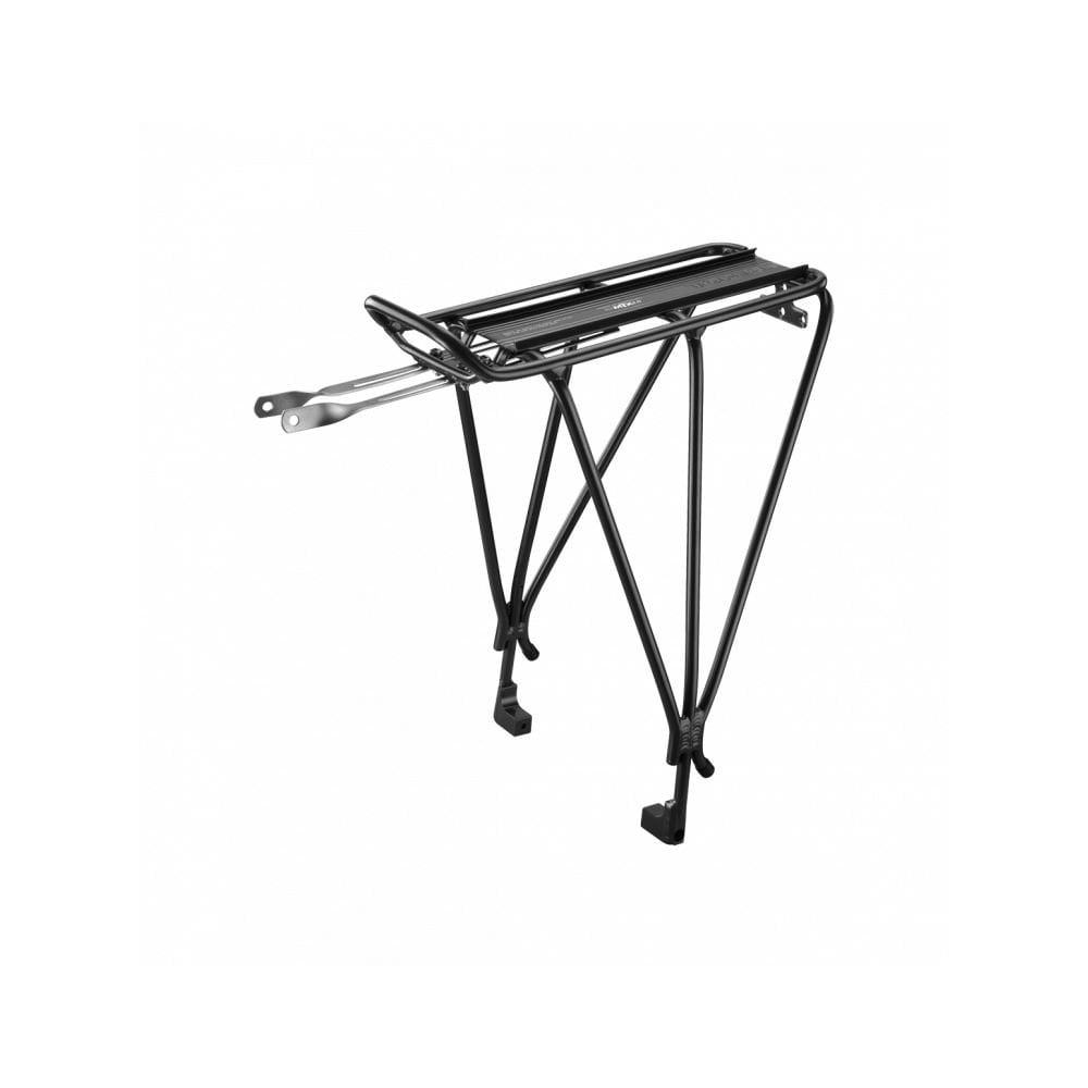 Topeak Explorer 29er Disc 2.0 black rear rack with disc brake compatibility and MTX system for mountain bikes.