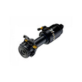 Cane Creek DBair IL G2 Trunnion rear shock with 4-way damping adjustment for mountain bikes, showing the shock body and adjustment knobs.