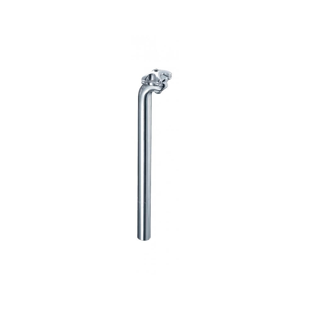 System Ex Alloy Silver Bike Seatpost with single adjuster bolt, 400mm length, designed for bicycle components