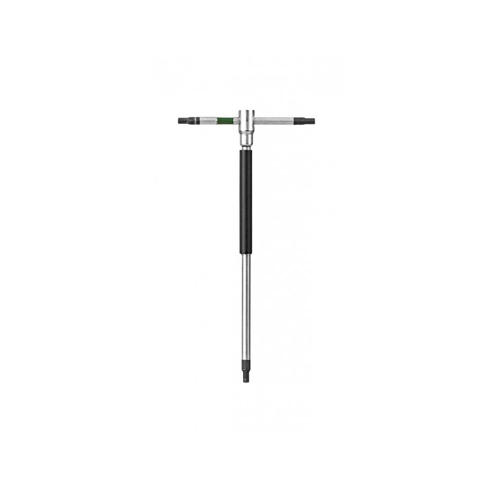 Topeak T-Hex Speed Wrench Set with sliding T-handle and tool holder, black color, suitable for workshop use