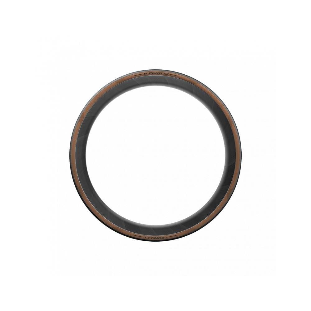 Pirelli P Zero Race TLR Classic high-performance road bike tire, made in Italy, showcasing its tread pattern and sleek design.