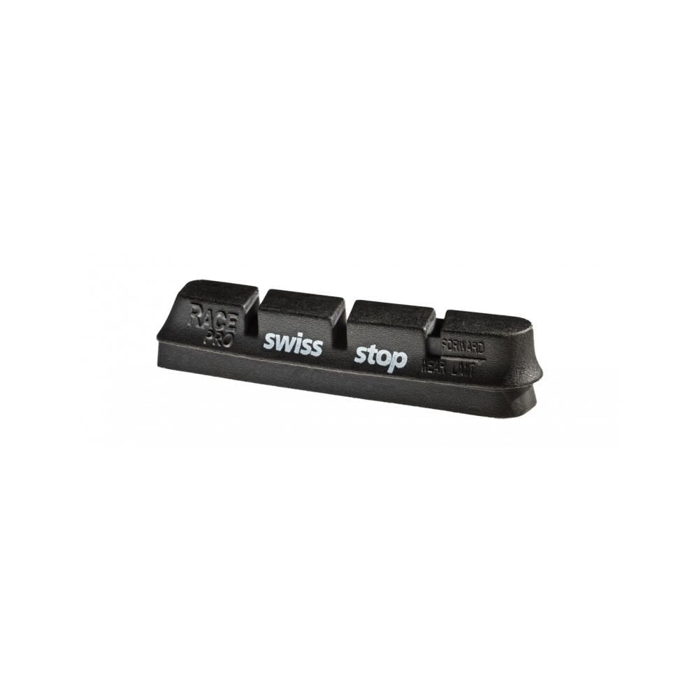 SwissStop Race Pro brake pads for Campagnolo 10/11-speed and Zero Gravity bicycle braking systems, close-up view.