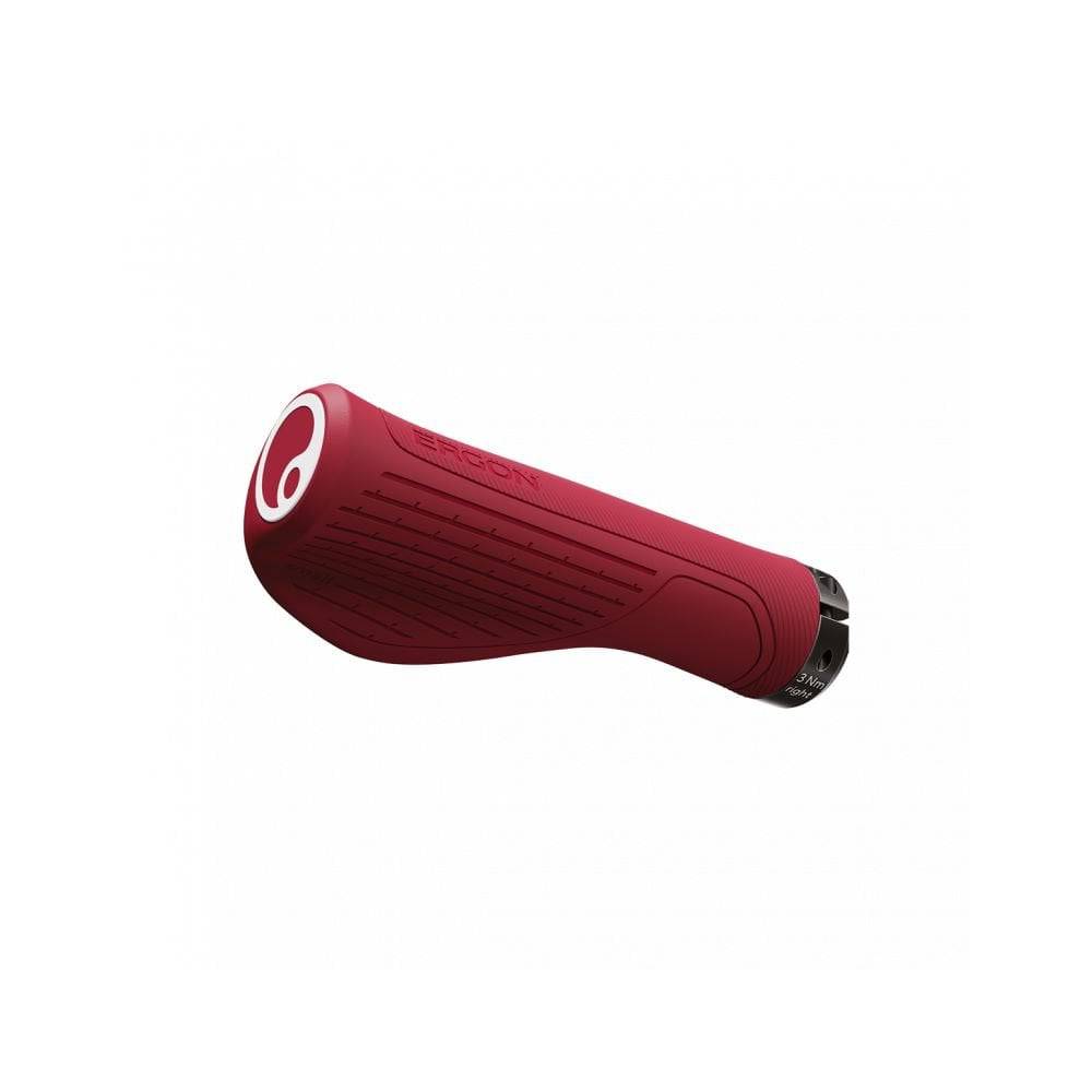 Ergon GS1 Evo ergonomic MTB, touring, and e-bike handlebar grips, featuring textured rubber for comfortable riding.