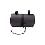 Topeak Tubular Barbag handlebar bag mounted on a bicycle, water-resistant cycling accessory with storage for bike trips.