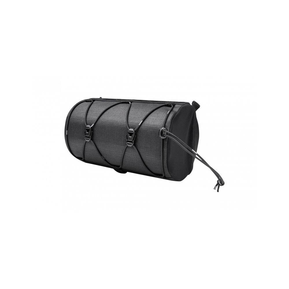 Topeak Tubular Barbag handlebar bag attached to a bike, water-resistant cycling accessory with storage for cycling essentials.