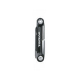 Topeak Mini 9 Pro multi tool with 9 functions in a neoprene bag, compact bike repair tool for roadside and workshop use.