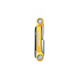 Topeak Mini 9 Pro multi-tool with 9 functions in neoprene bag, compact bike repair tool for on-the-go repairs.