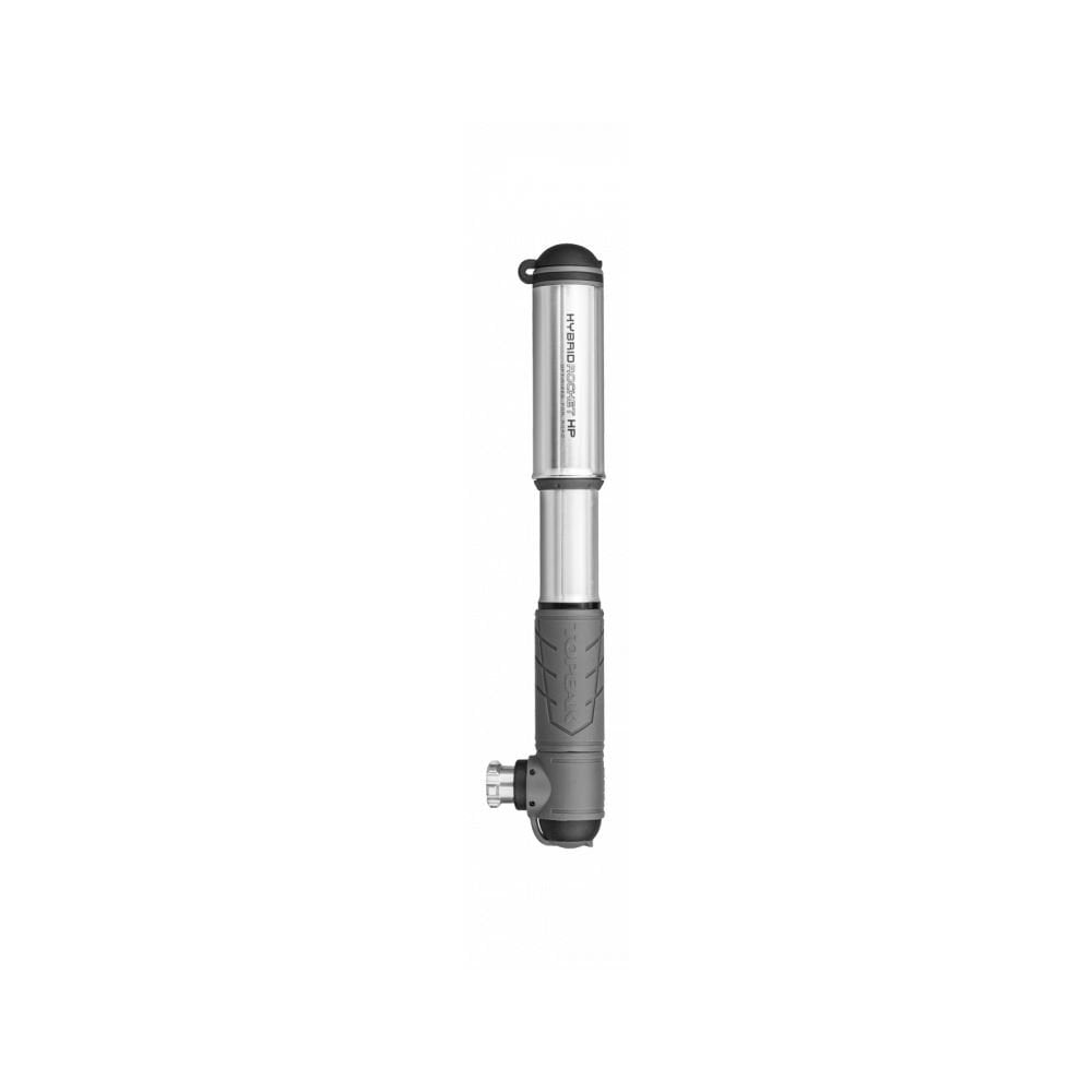 Topeak Hybrid Rocket HP hand pump with CO2 cartridge for road bike inflation, featuring compact bike accessories design.
