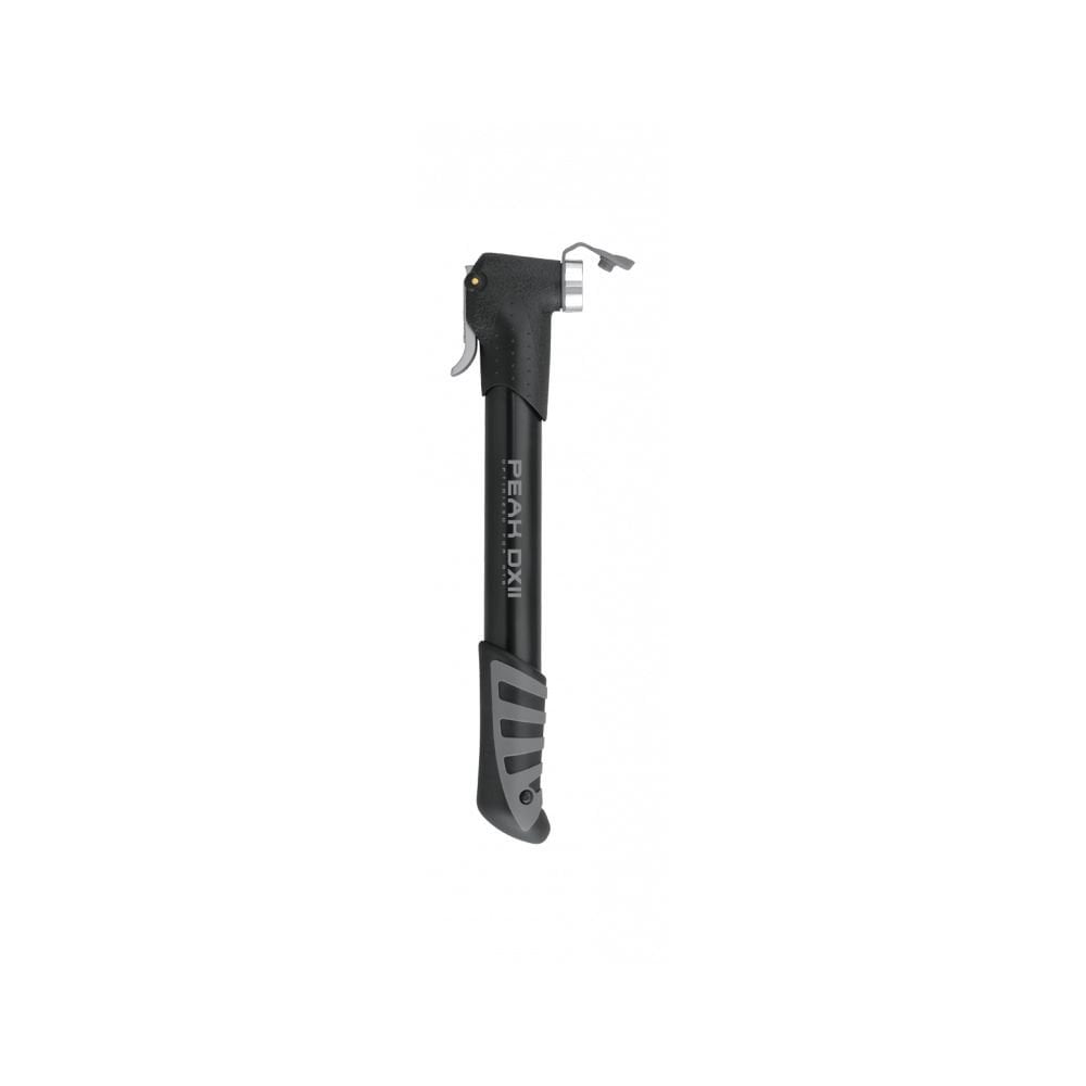Topeak Peak DX II hand pump with SmartHead for Presta and Schrader valves, portable bike accessories for inflating tires.