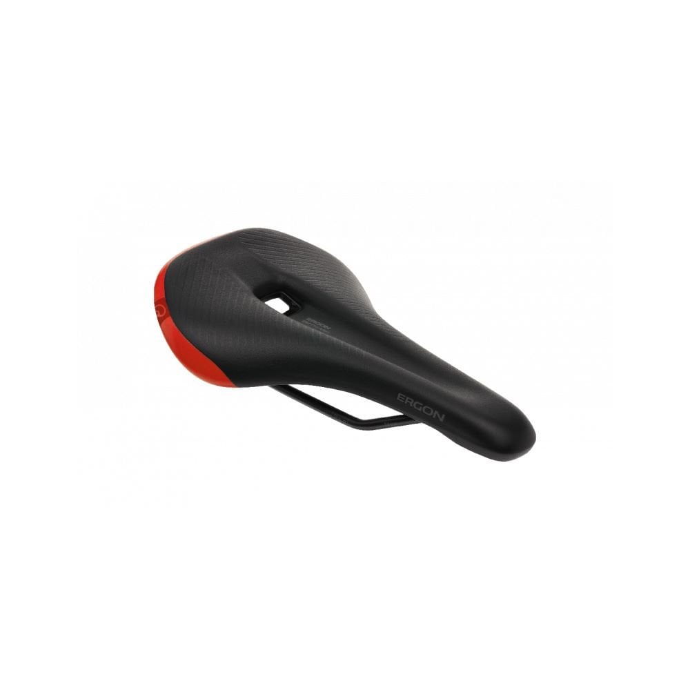 Ergon SM Pro Men mountain bike saddle with ergonomic pressure relief design, lightweight components for comfortable cycling.