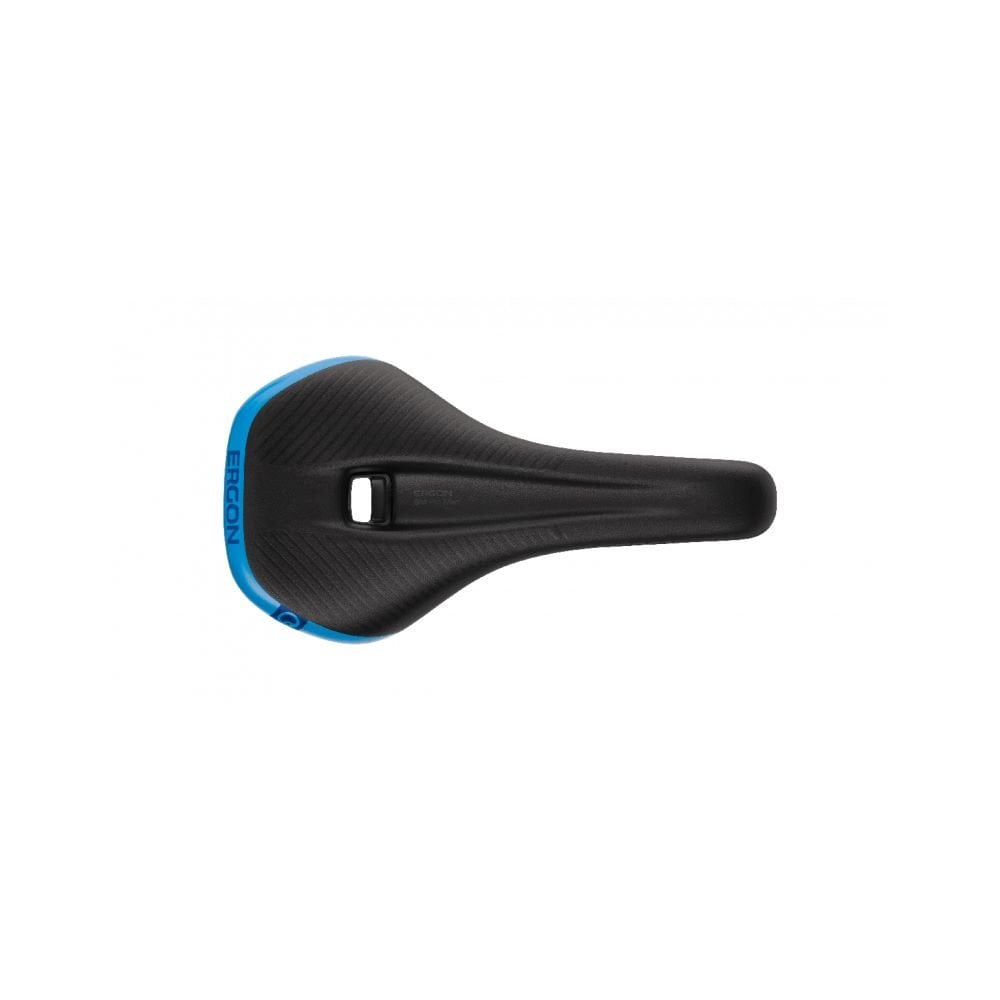 Ergon SM Pro Men mountain bike saddle with ergonomic pressure relief design, lightweight components for comfort and performance.