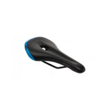 Ergon SM Pro Men mountain bike saddle with ergonomic pressure relief design, highlighting comfort and sleek black finish.