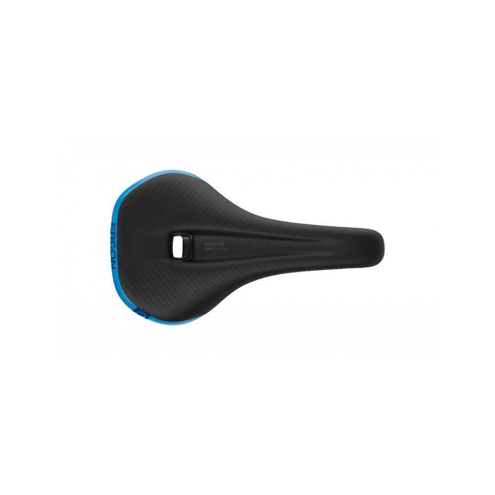 Ergon SM Pro Men mountain bike saddle with ergonomic pressure relief design and durable components for comfortable riding.