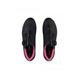 Fizik R5 Tempo Overcurve road cycling shoes with BOA IP1 dial and Velcro strap, black with sleek design and breathable upper.