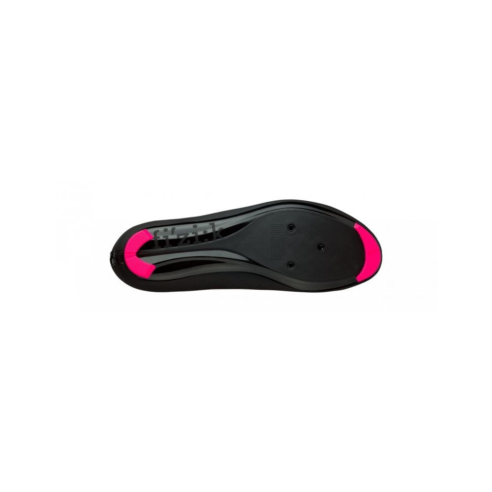 Fizik R5 Tempo road cycling shoes with BOA IP1 dial and Velcro strap, shown with sleek black design and breathable mesh upper.
