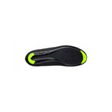 Fizik R5 Tempo Overcurve road cycling shoes with BOA IP1 dial and Velcro strap, featuring sleek black design and breathable mesh.