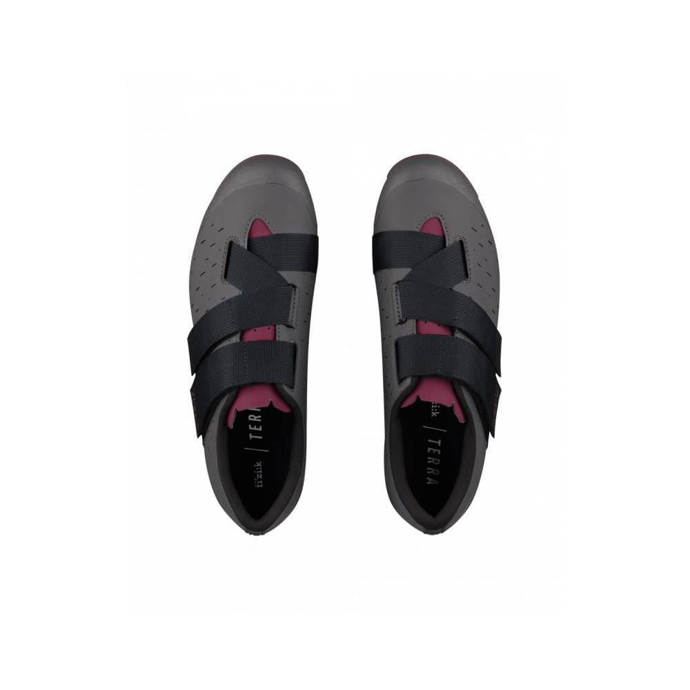 Fizik X4 Terra MTB shoes for gravel and mixed terrain cycling, showing rugged design and secure powerstrap closure.