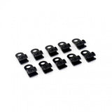 Set of 10 SRAM cable guide clips for stem integrated stealth brake lines, durable components for bike maintenance.