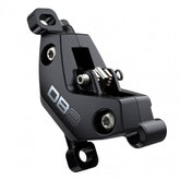 Sram DB8 disc brake caliper assembly in black anodized finish, mineral fluid compatible, no hose included, bike brake component