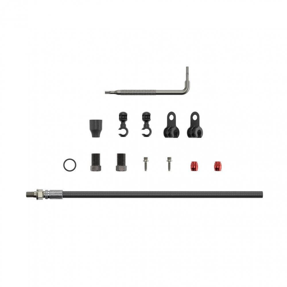 SRAM hydraulic disc brake hose kit with threaded fittings, 2000mm length, suitable for Elixir, Guide RSC, and Level TL black components.